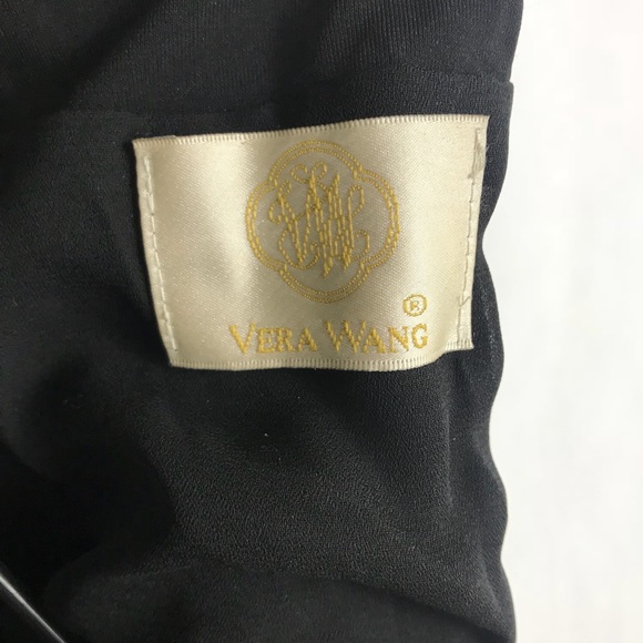 Vera Wang Long Black Heavy Pleated Gown - Picture 5 of 8